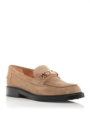 Tods Womens T Chain Moc Toe Loafers Product Image