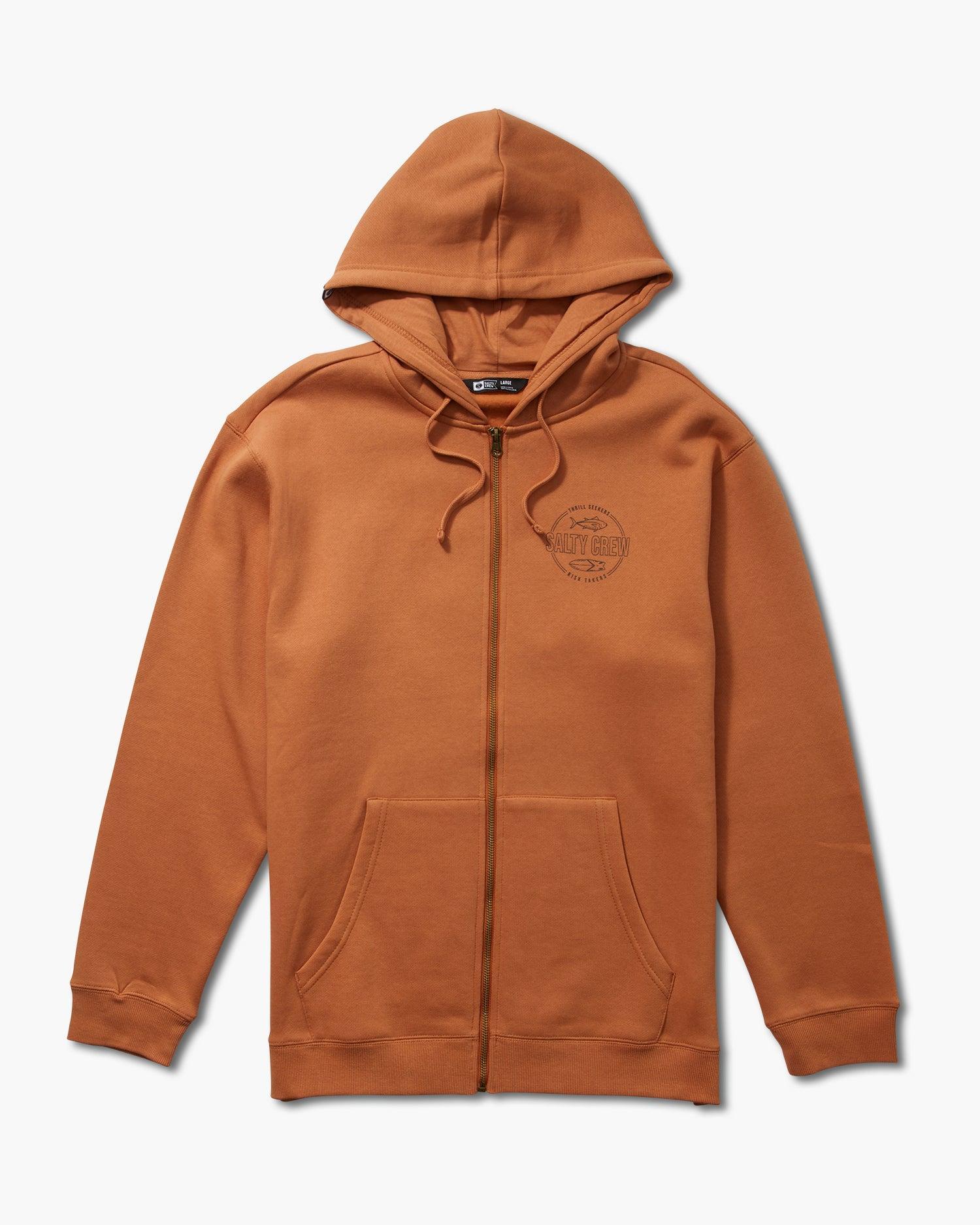 Outlined Zip Fleece Hoodie - Sierra Male Product Image