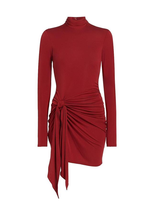 Womens Johnson Knit Turtleneck Tie-Waist Minidress Product Image