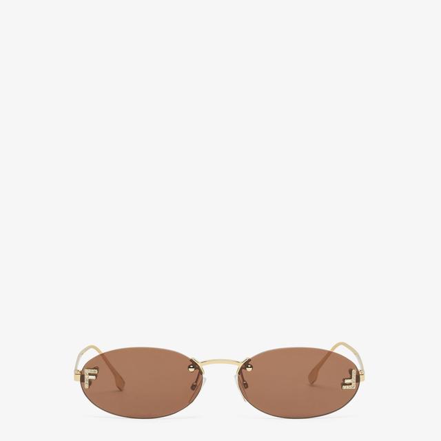 Fendi First CrystalGold-colored sunglasses Product Image