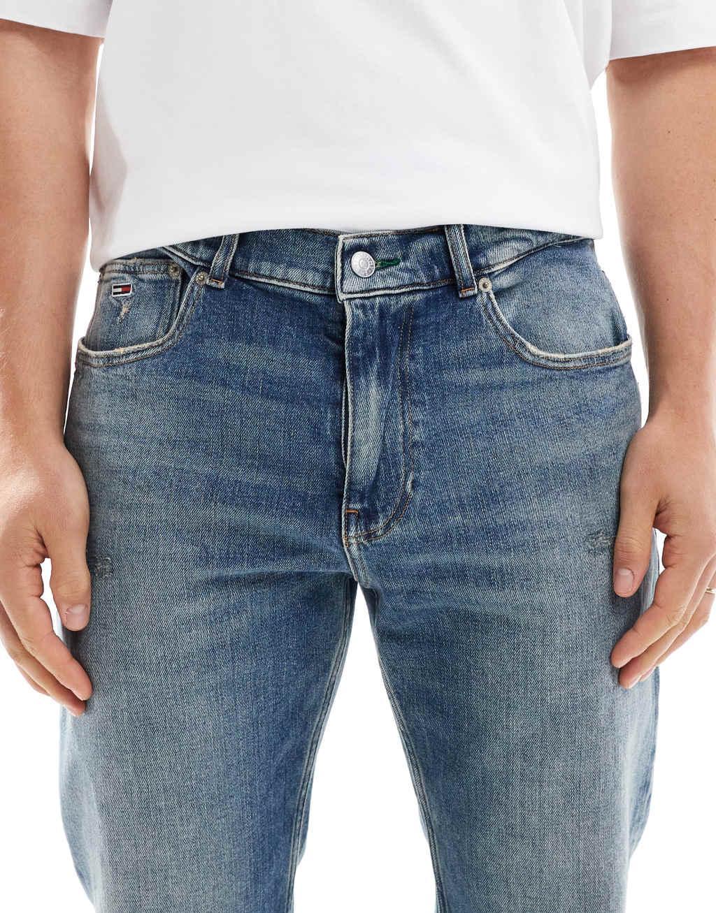 Tommy Jeans Ryan regular straight jeans in worn mid wash Product Image