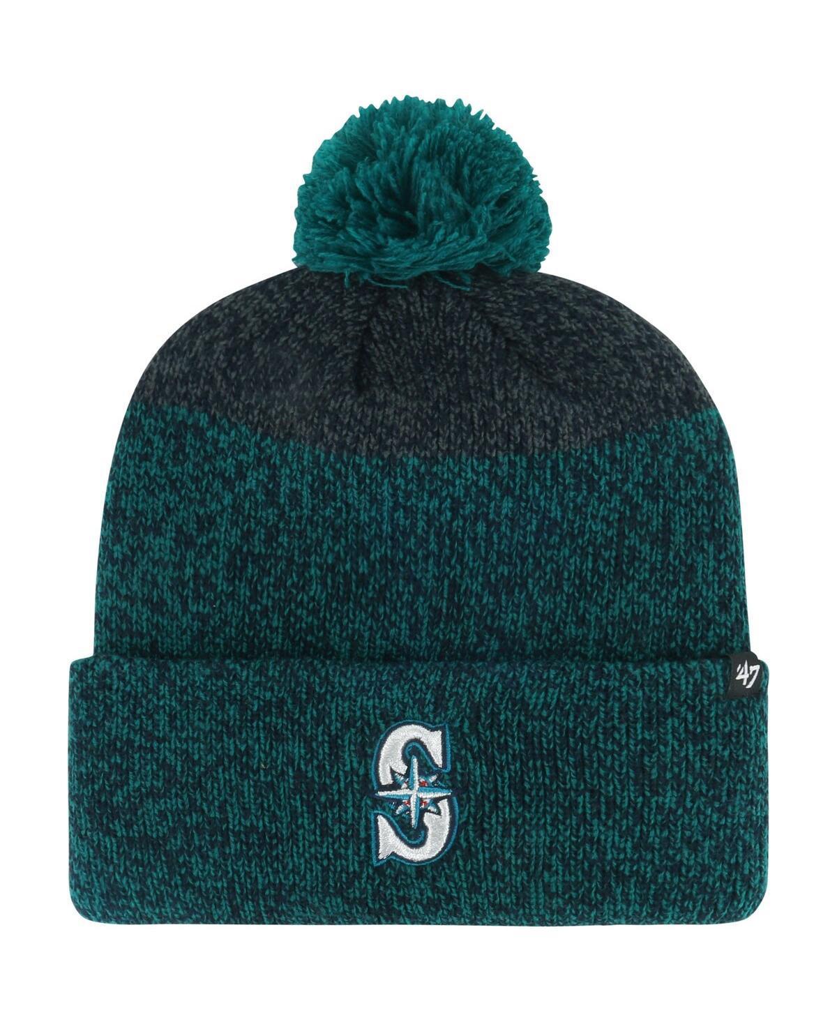 Mens 47 Seattle Mariners Darkfreeze Cuffed Knit Hat with Pom, Blue Product Image