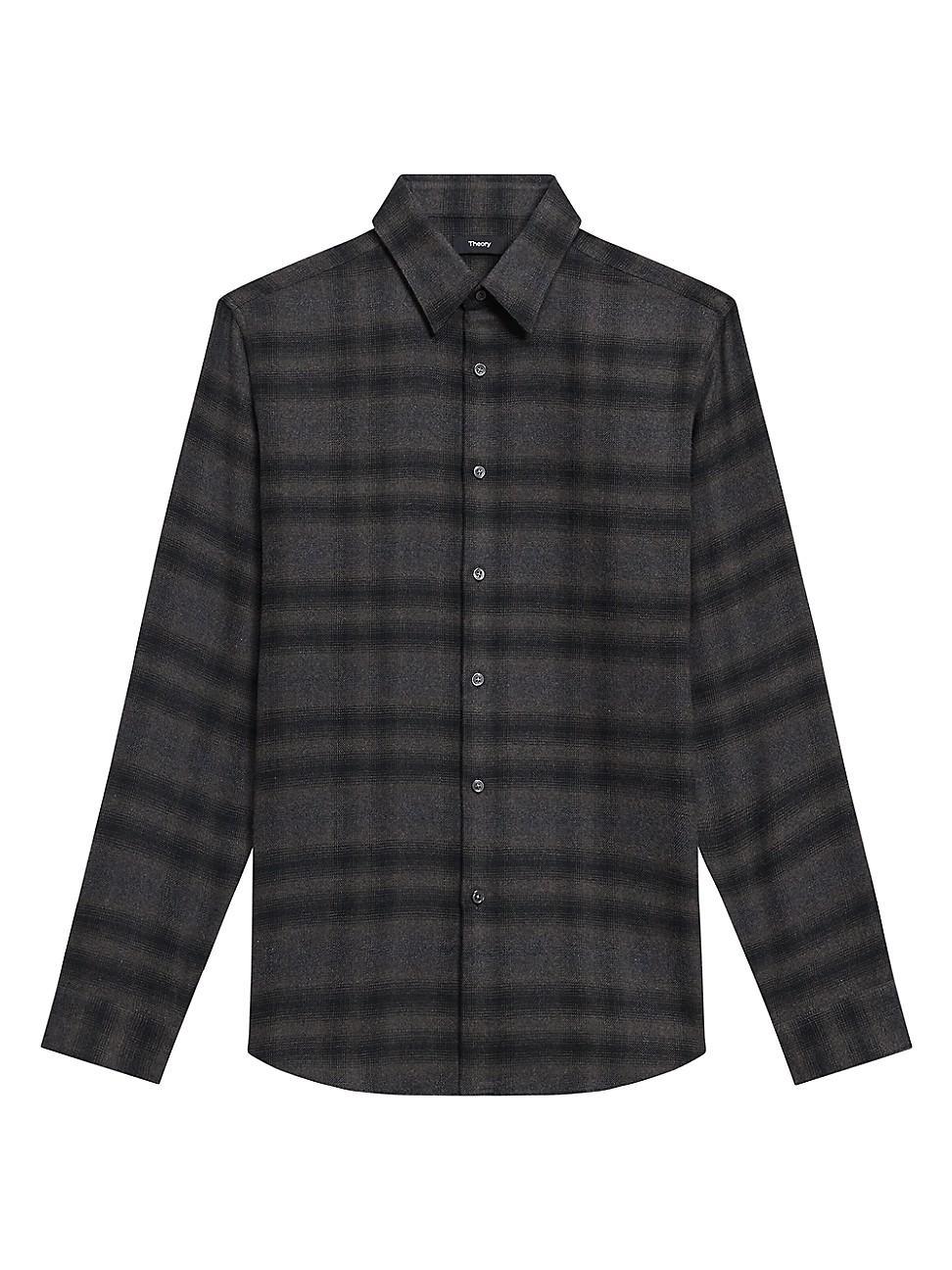 Mens Irving Shadow Plaid Flannel Shirt Product Image