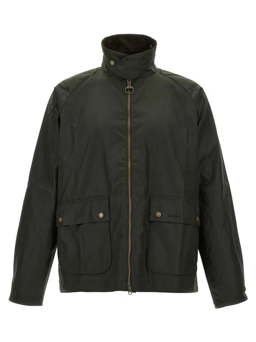 Bedale Coated-finish Jacket In Green Product Image