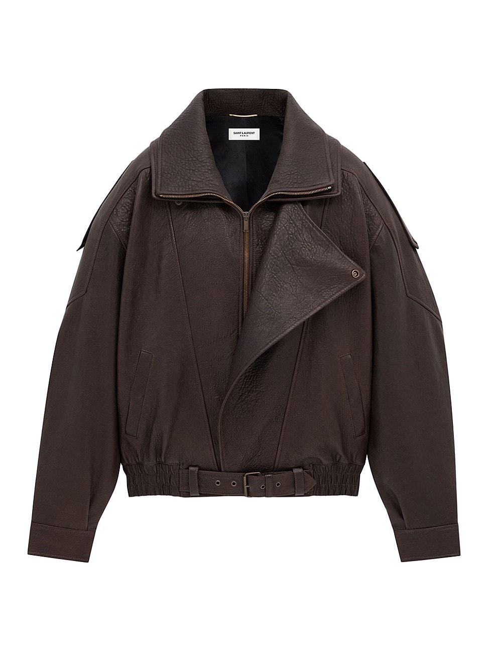 Womens Bomber Jacket in Lambskin Product Image