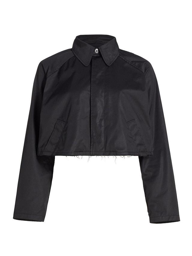 Womens Cropped Raw-Edge Jacket Product Image