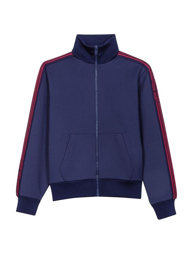 Womens Striped Zip-Up Sweatshirt Product Image