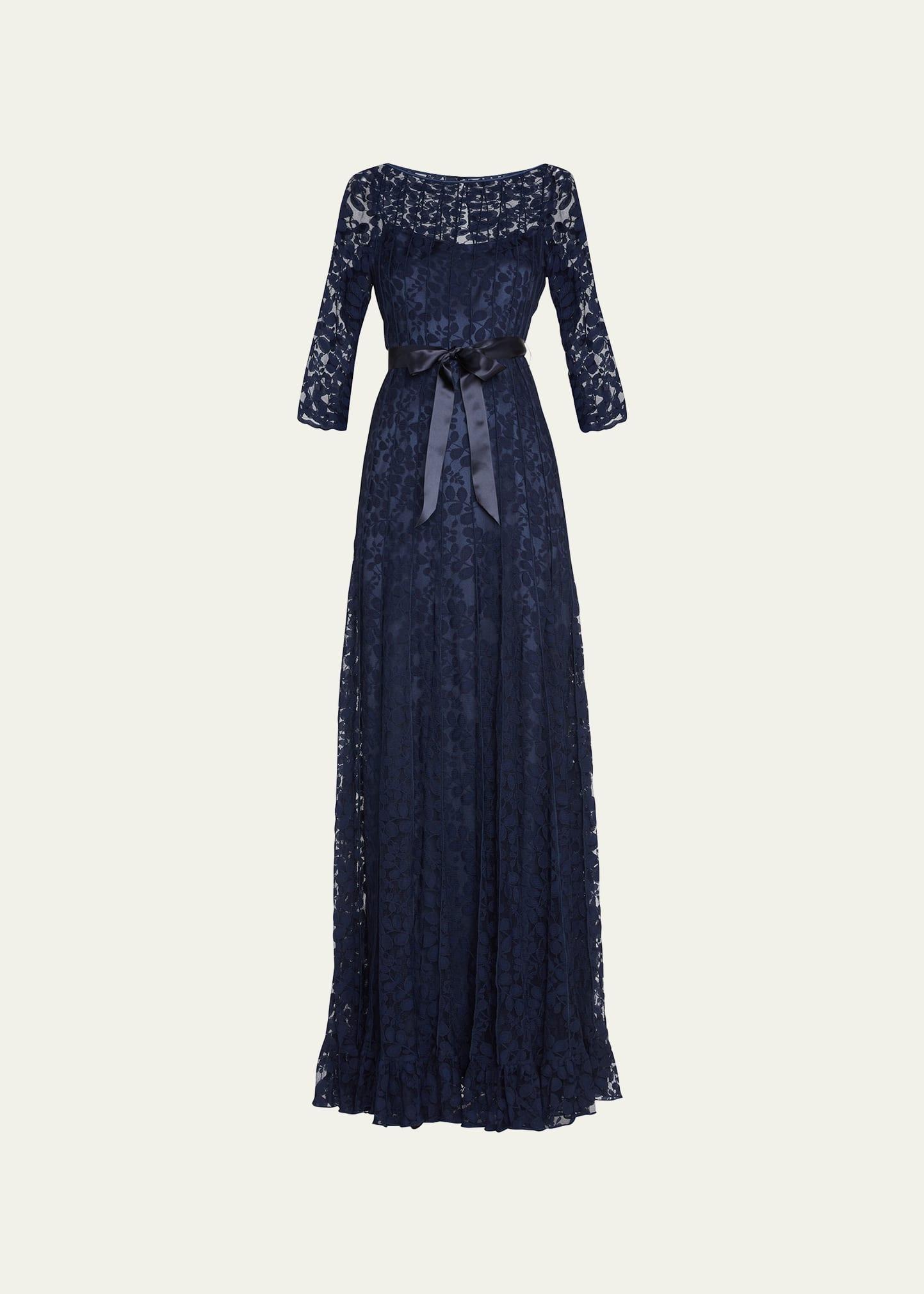 Womens Lace Pintuck Gown Product Image