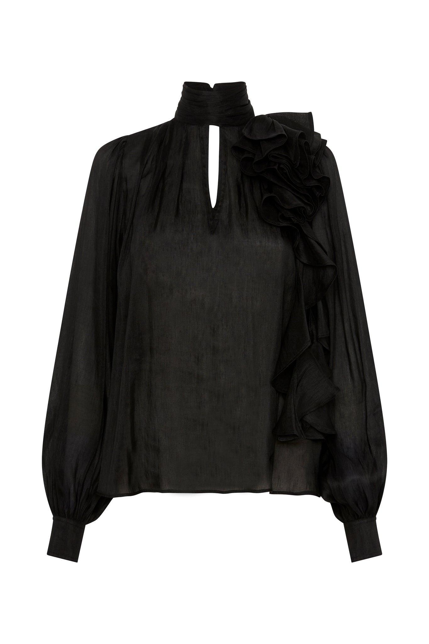 Aura Frilled Tie Blouse Female Product Image