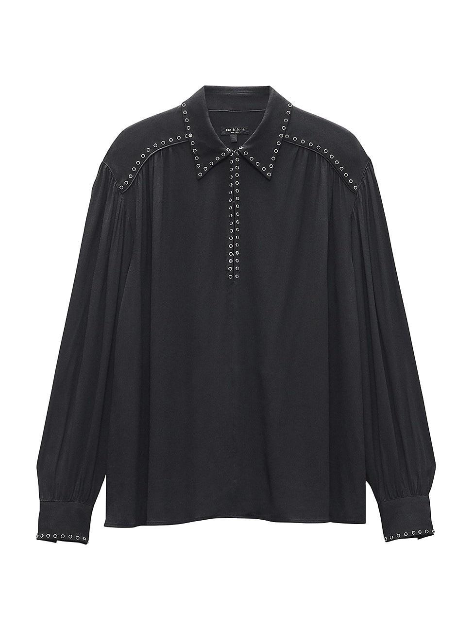 Womens Emmy Eyelet Long-Sleeve Blouse Product Image