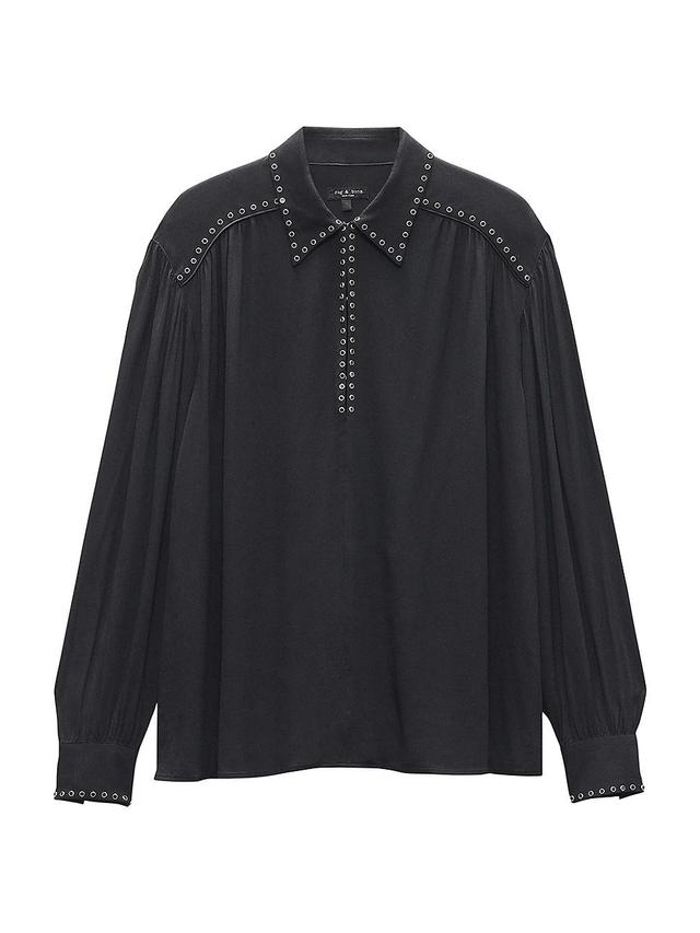 Womens Emmy Eyelet Long-Sleeve Blouse Product Image