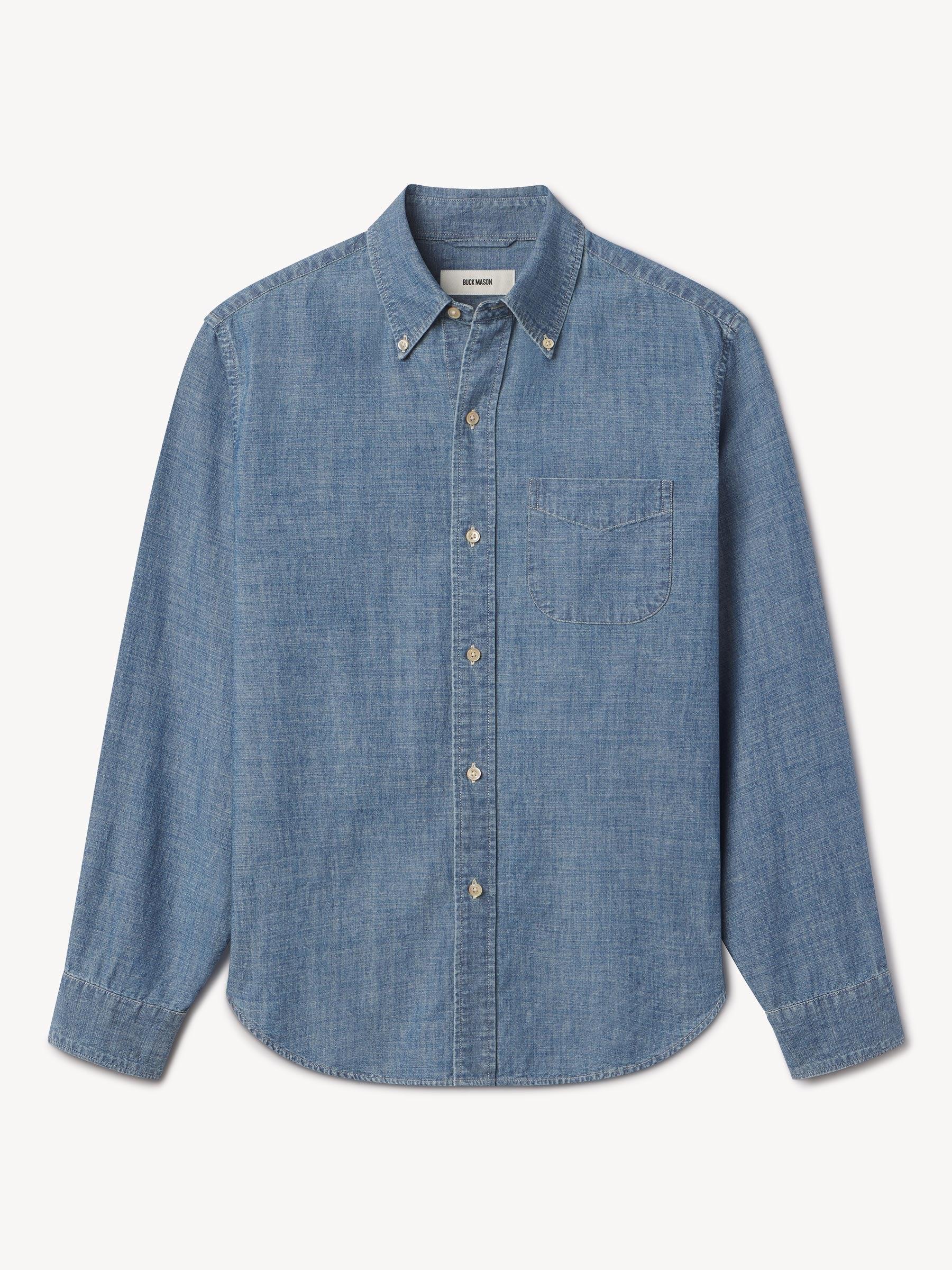 M031 Japanese Chambray One Pocket Shirt Product Image