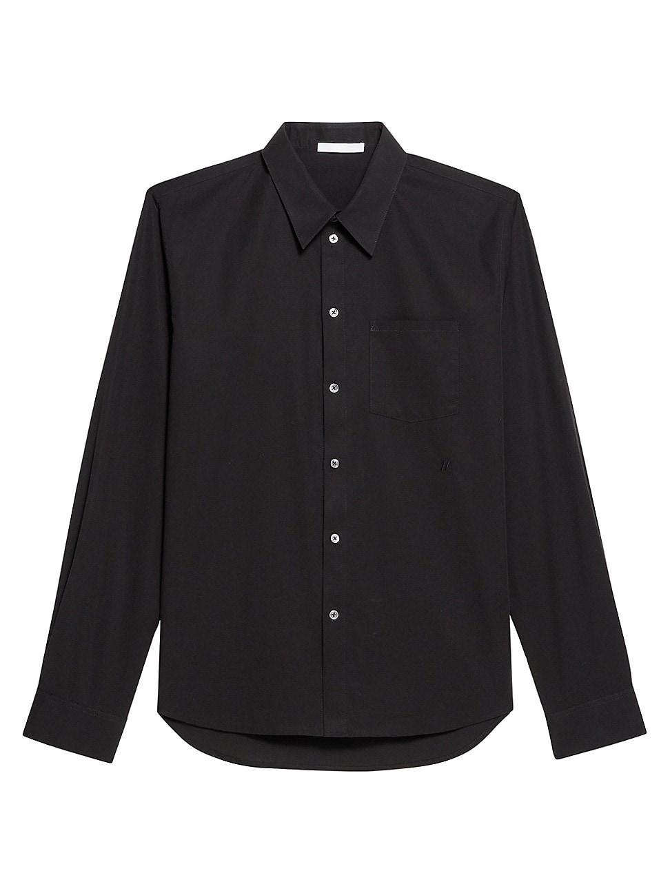 Mens Cotton Poplin Button-Front Shirt Product Image