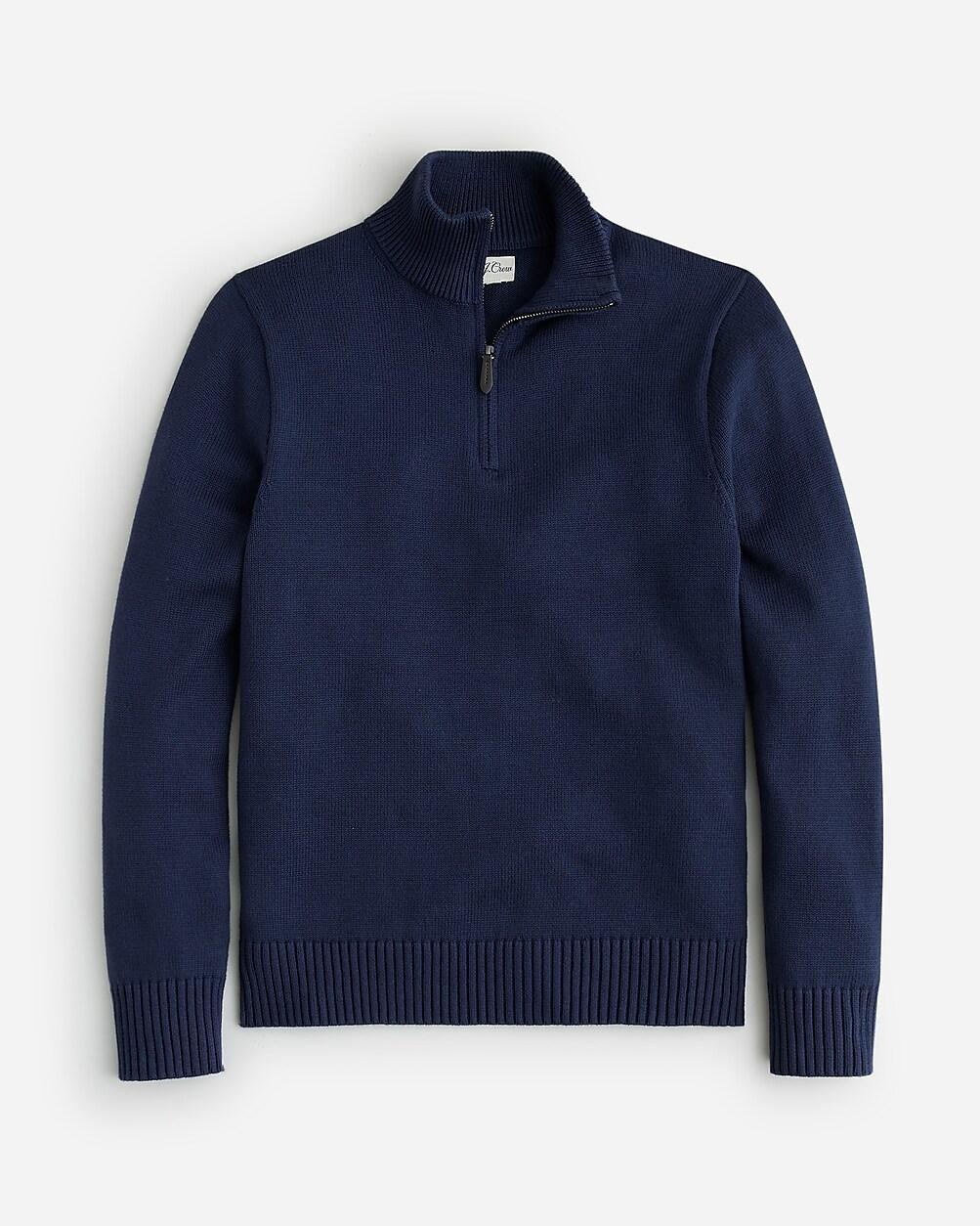 Heritage cotton half-zip sweater Product Image