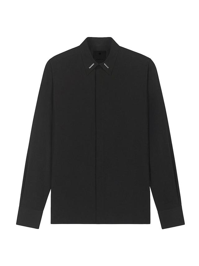 Mens Shirt In Poplin With Collar Details Product Image