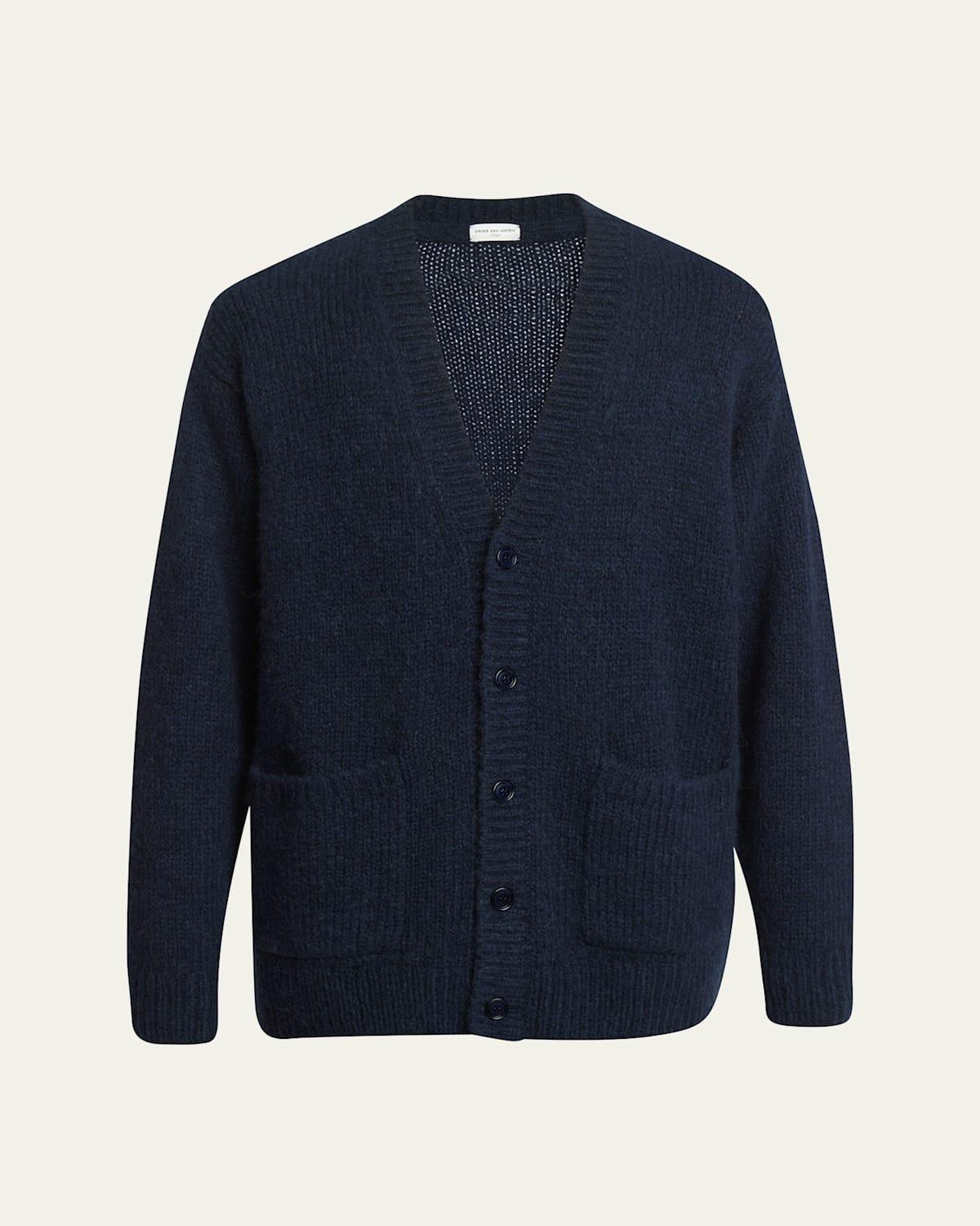 Mens Oversized Wool-Blend Cardigan Product Image