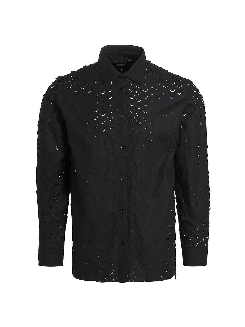 Mens Fishskin Silk Button-Front Shirt Product Image