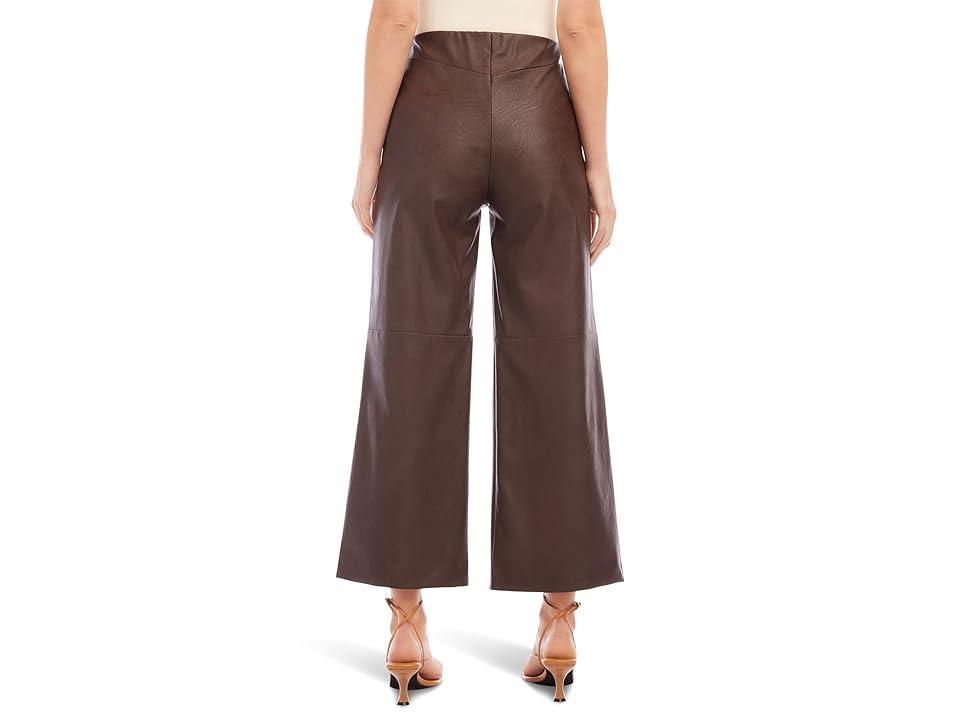 Karen Kane Wide Leg Crop Faux Leather Pants Product Image