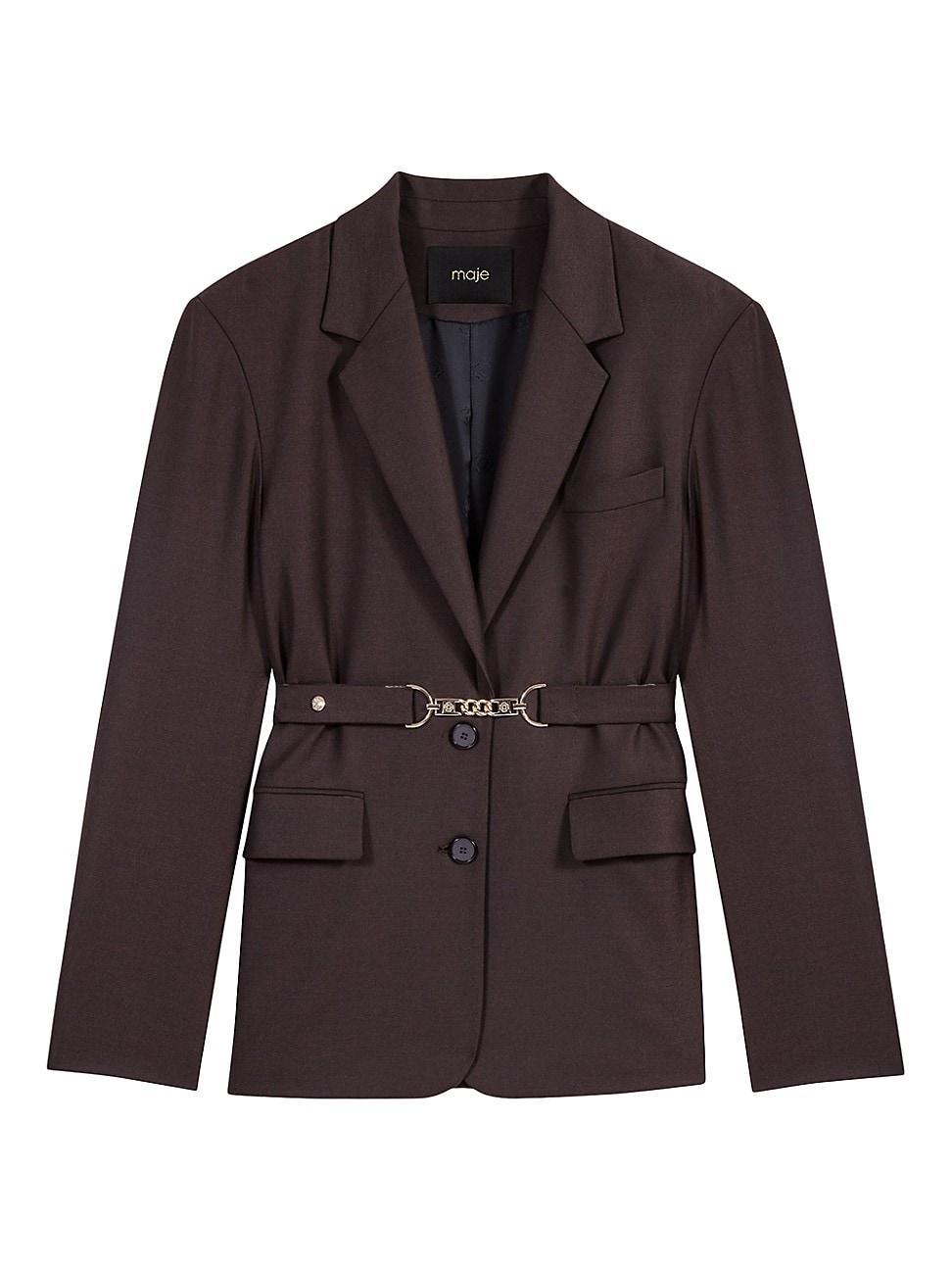 Womens Belted Suit Jacket Product Image