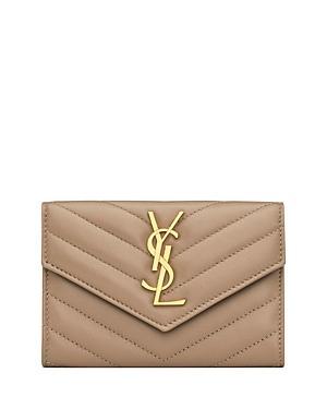 Womens Cassandre Saint Laurent Matelass Small Envelope Wallet in Quilted Lambskin Product Image