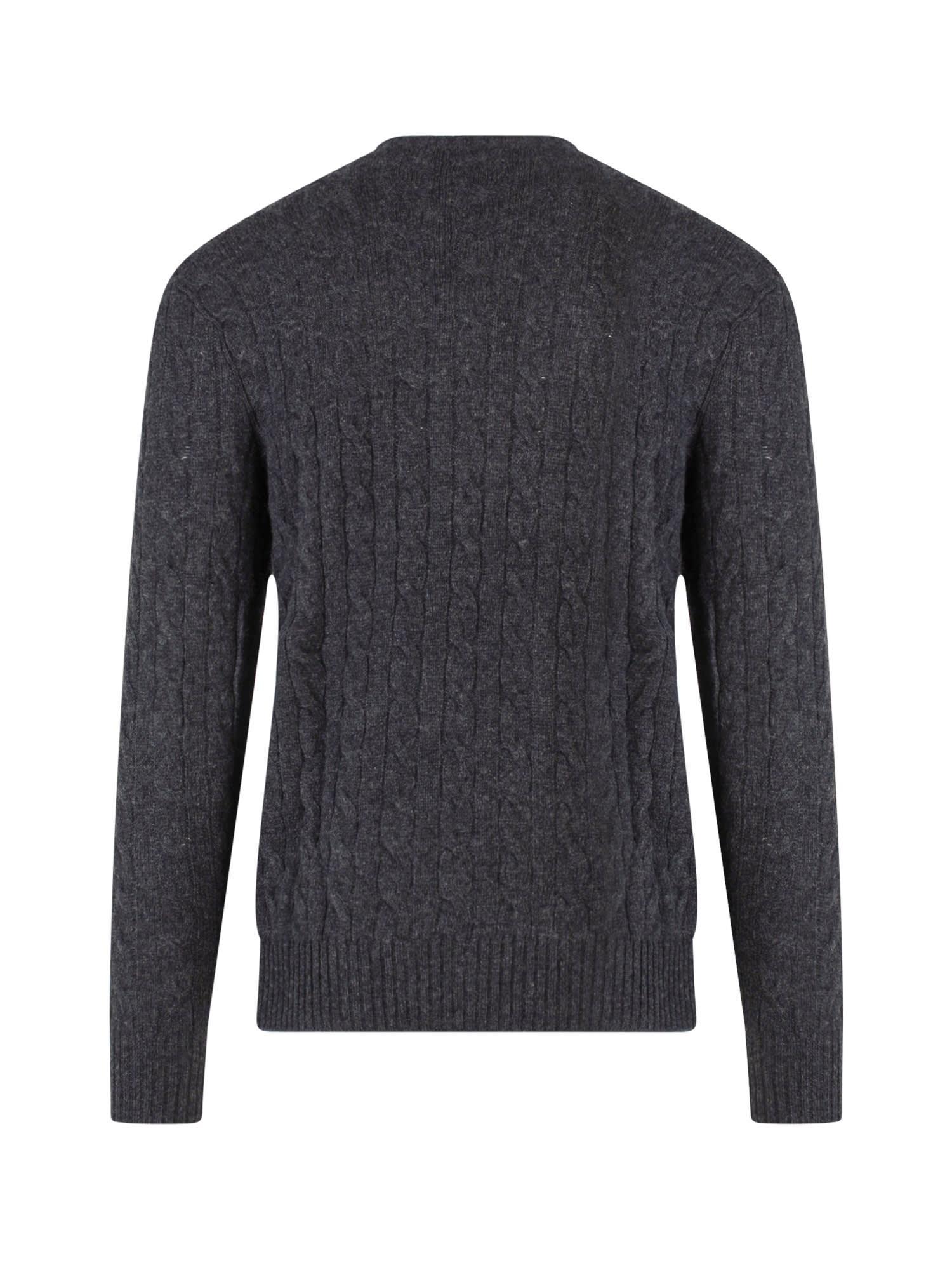 Crew Neck Sweater In Grey Product Image