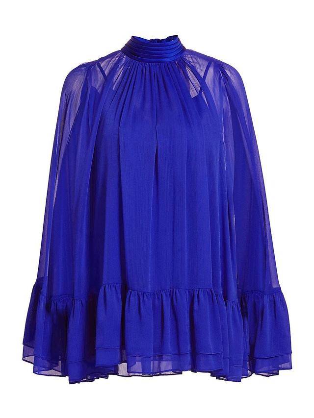 Womens Zenon Sheer Cape Minidress Product Image