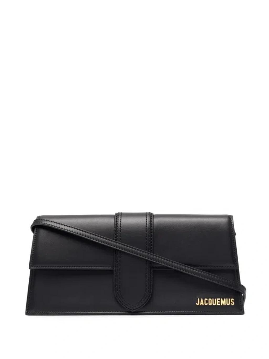 JACQUEMUS Tasche Le Bambino Long Aus Schwarzem Leder In Black Product Image