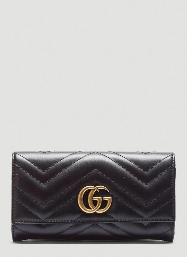 Gg Marmont Continental Wallet In Black Product Image