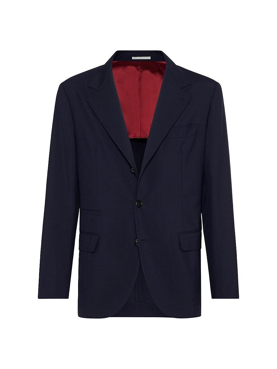 Mens Super 150s Lightweight Wool and Silk Deconstructed Blazer Product Image