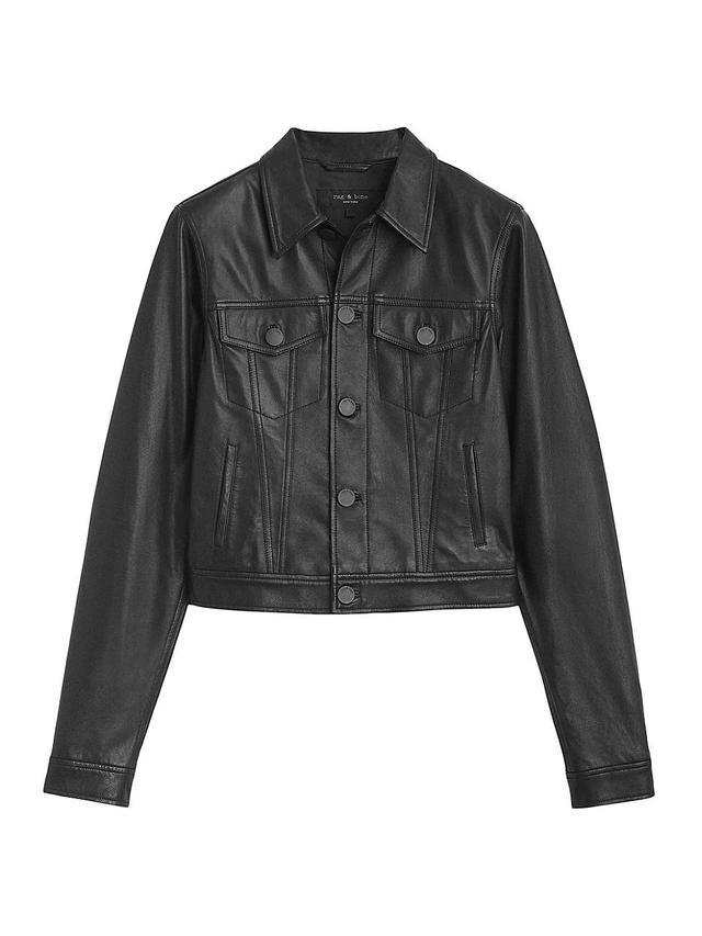 Womens Debbie Leather Jacket Product Image