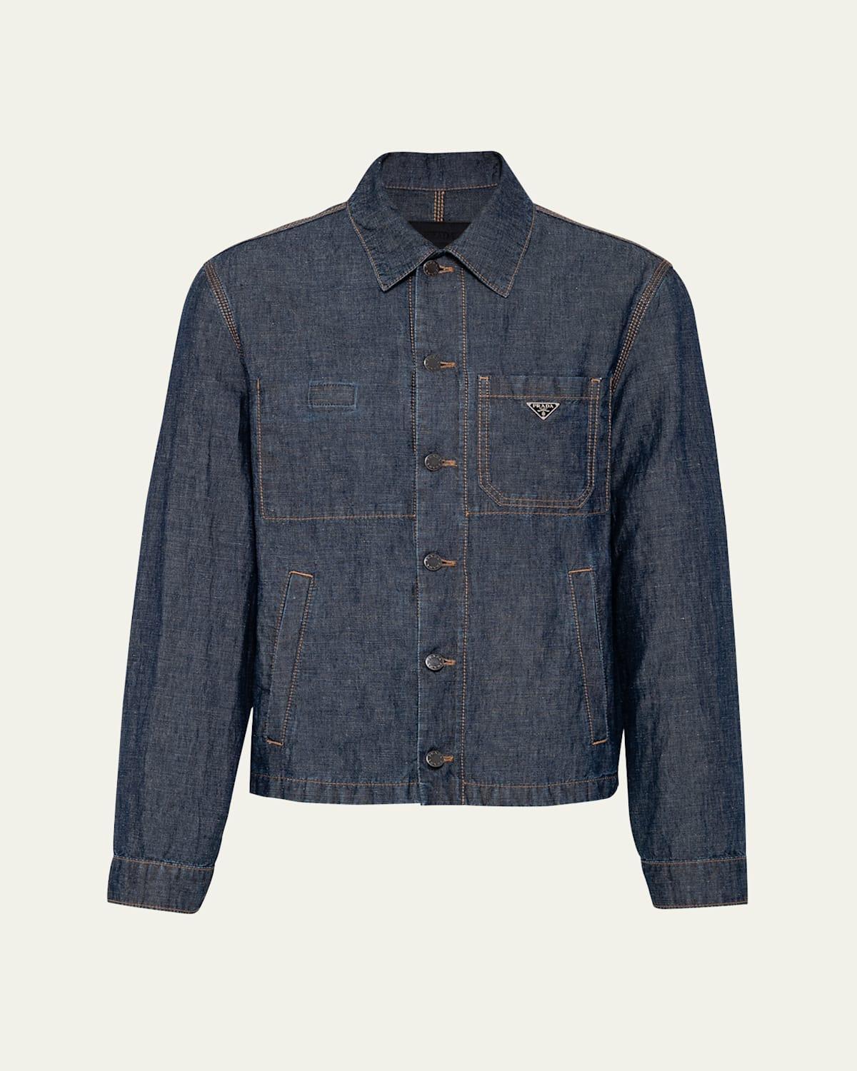 Mens Chambray Blouson Jacket Product Image