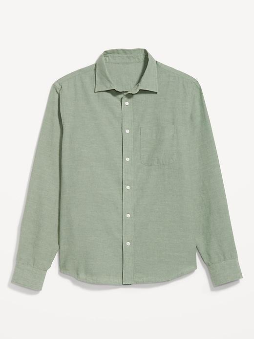 Classic Fit Everyday Linen-Blend Shirt Product Image