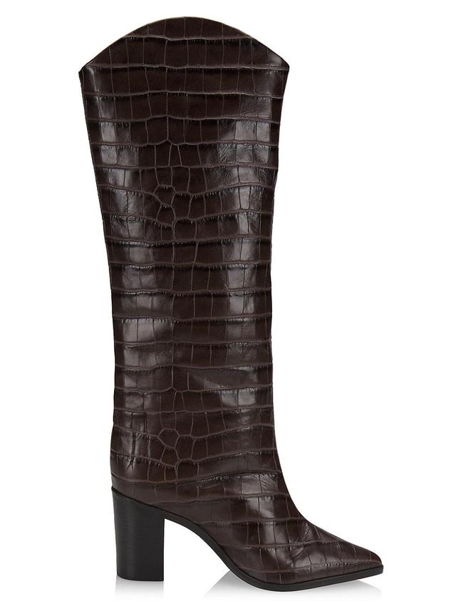 Schutz Maryana Pointed Toe Block Heel Knee High Boot Product Image