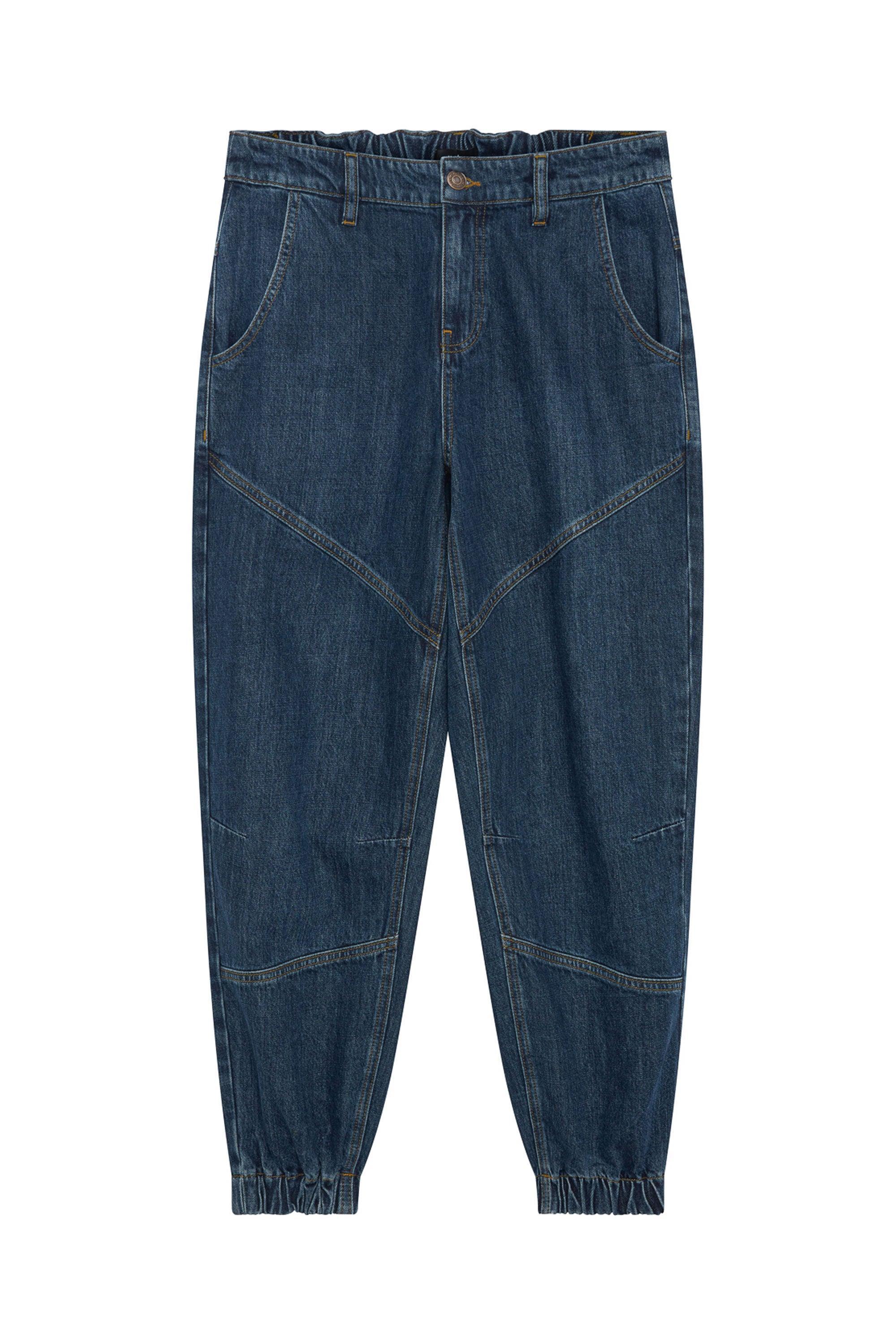 Relaxed Light Denim Joggers Product Image