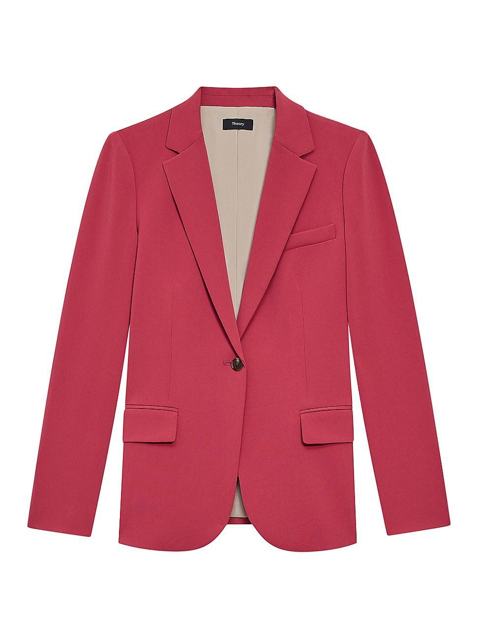 Womens Staple Classic Crepe Single-Button Blazer Product Image