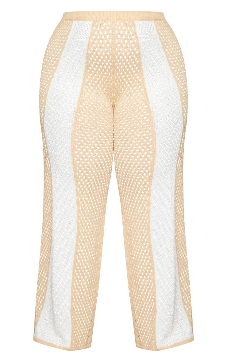 Plus Stone Contrast Stripe Knitted Pants Product Image