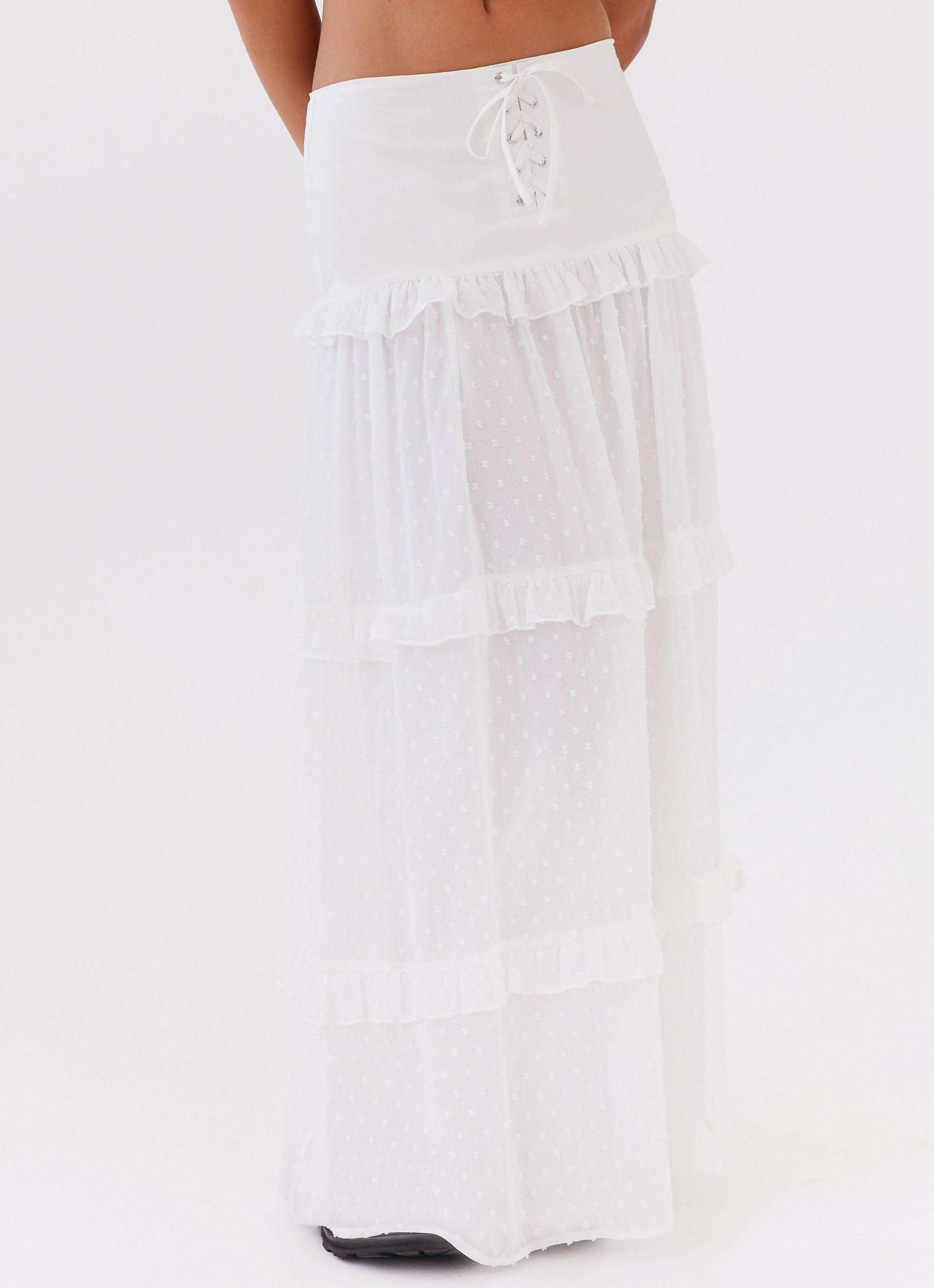 Esmeralda Maxi Skirt - White Product Image