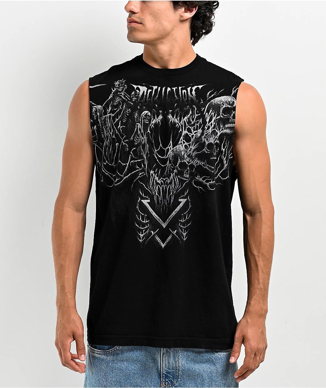 Affliction Permafrost Black Tank Top Product Image