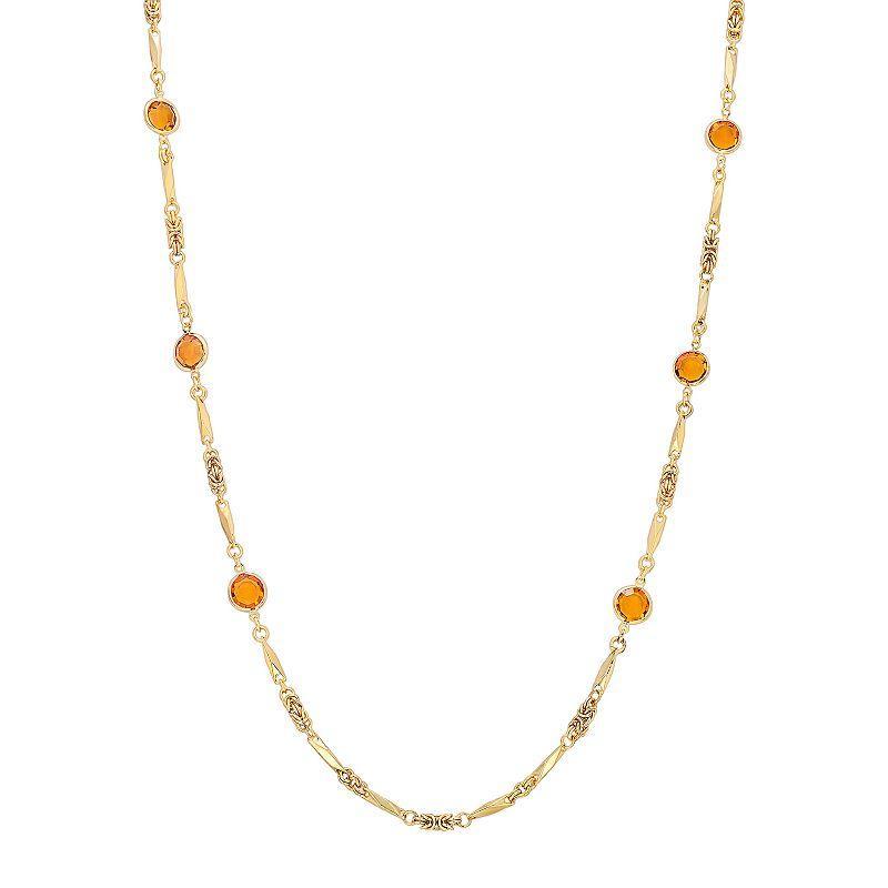 1928 Gold-tone Chanel Necklace, Womens, Yellow Product Image