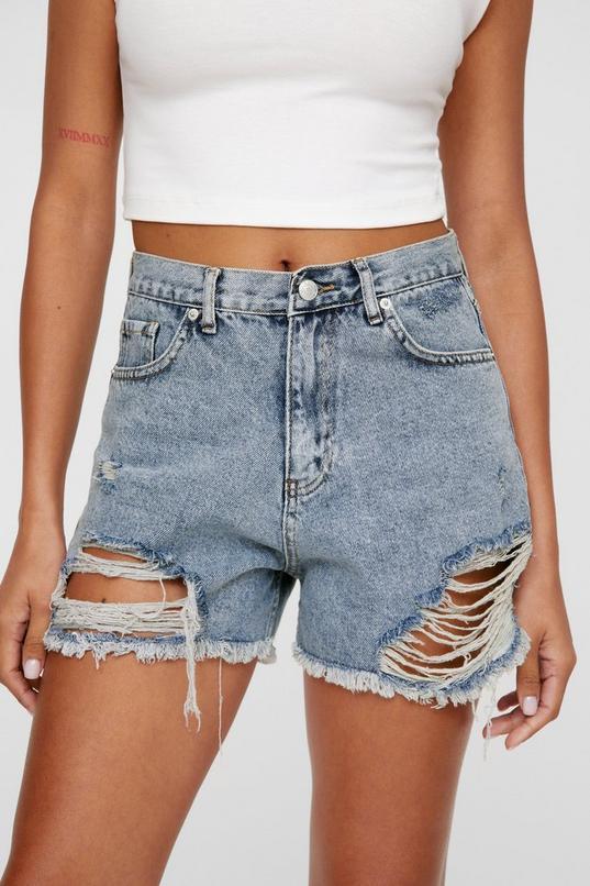 Distressed Denim Short Product Image