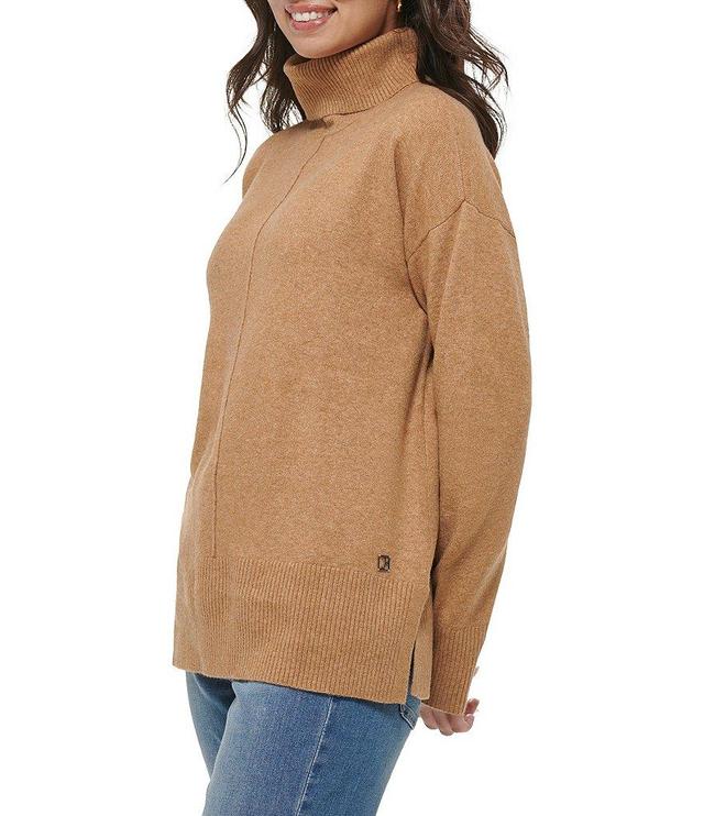 Calvin Klein Seamed Long Sleeve Turtleneck Sweater Product Image