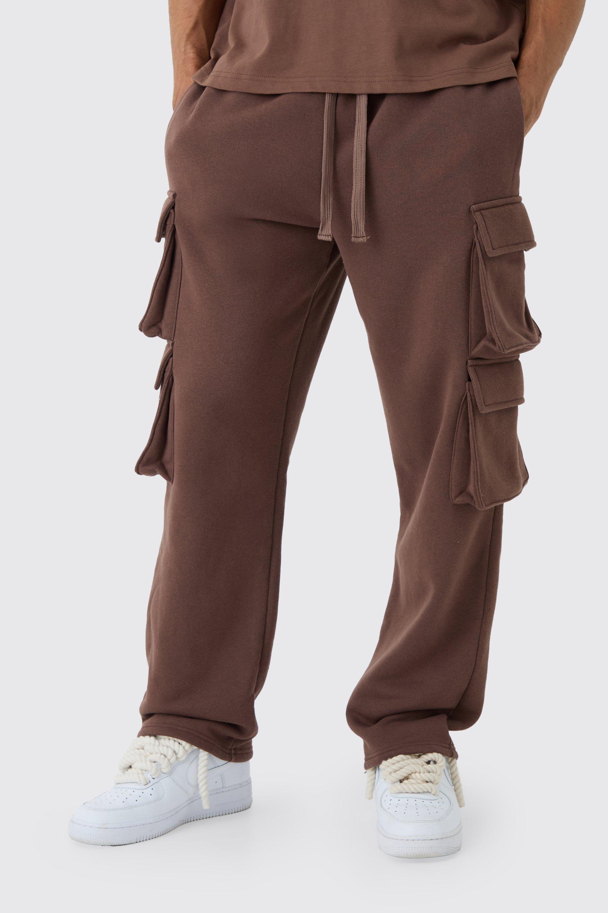 Relaxed Fit Double Pocket Cargo Sweatpants | boohooMAN USA Product Image