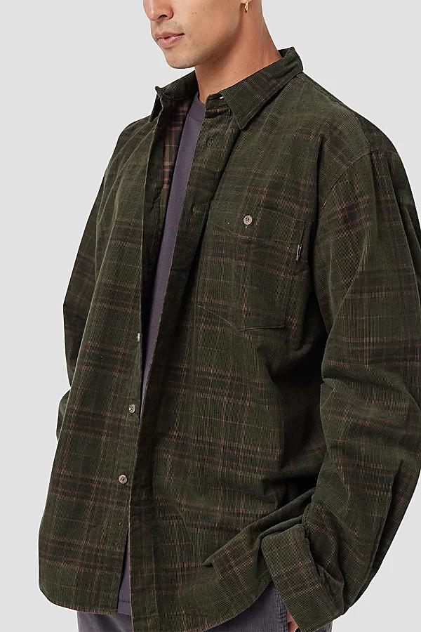 Barney Cools Cabin 2.0 Recycled Cotton Corduroy Plaid Shirt Top Mens at Urban Outfitters Product Image