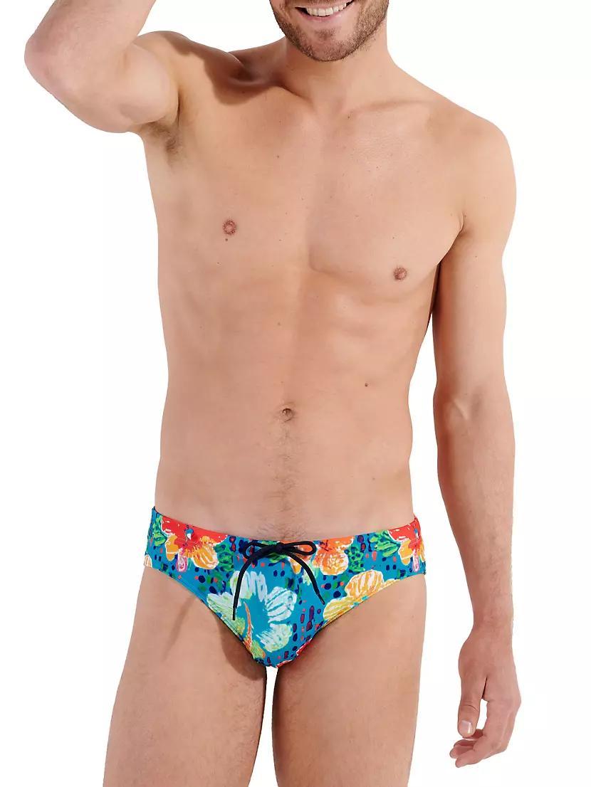 Dino Floral Swim Briefs Product Image