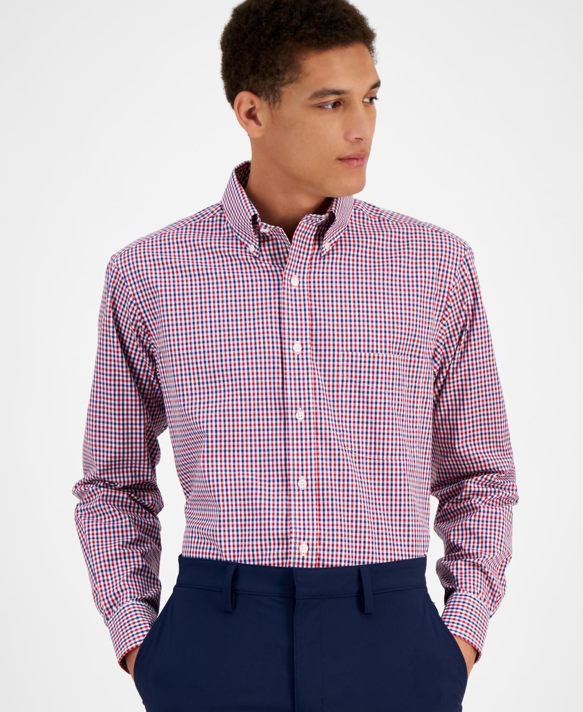 Club Room Mens Regular-Fit Gingham Dress Shirt, Created for Macys Product Image