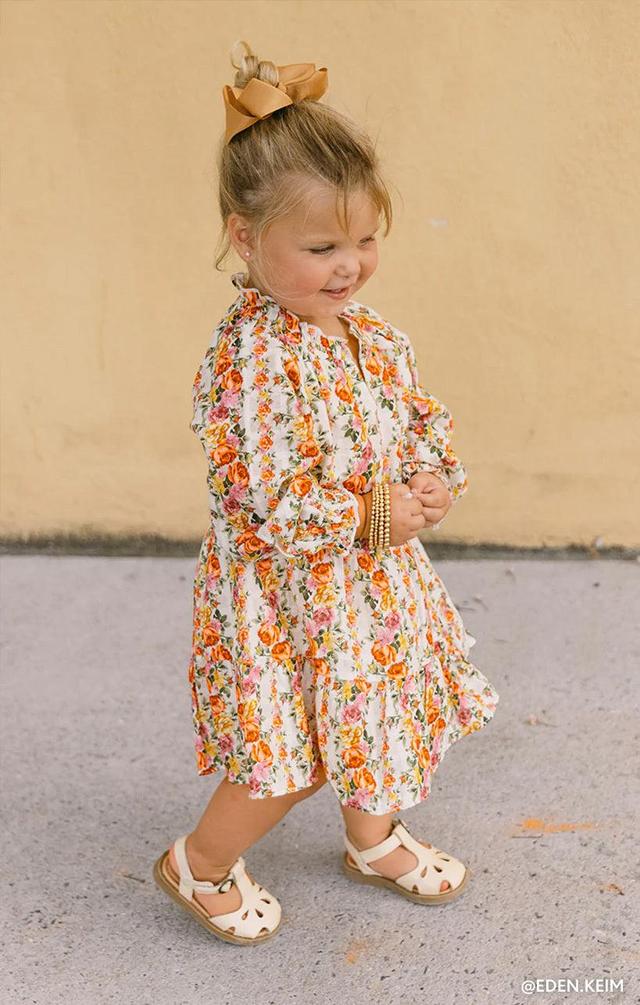 Little Birdie Dress ~ Hillside Stripe Floral Kids Product Image