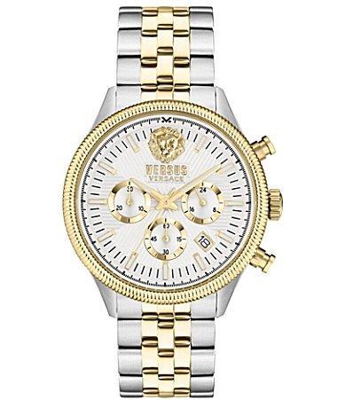 Versus Versace Mens Chronograph Colonne Ion Plated Stainless Steel Bracelet Watch 44mm Product Image