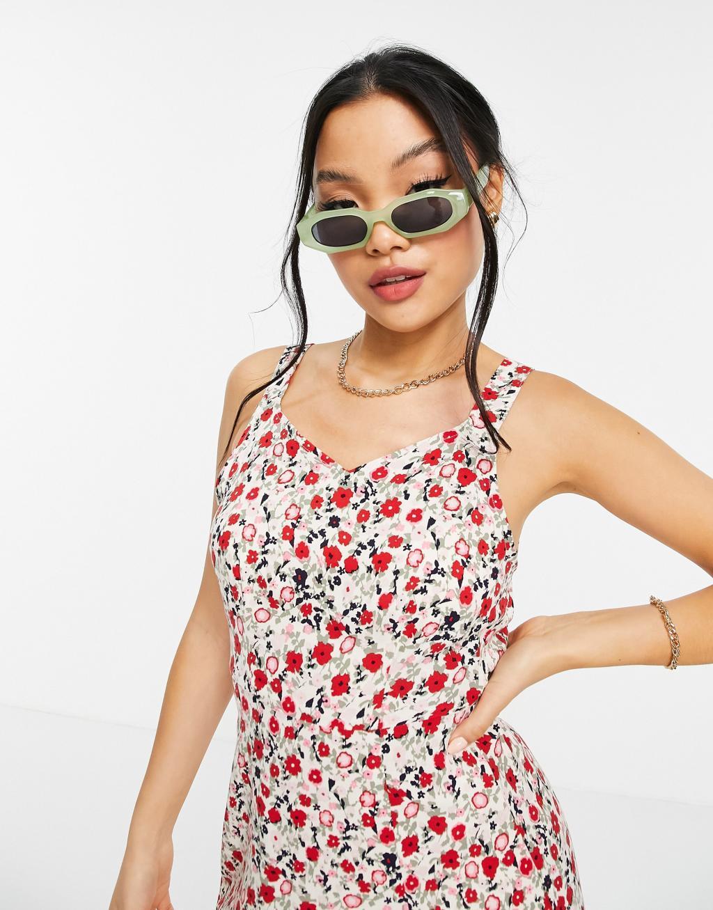 Vero Moda Petite cami midi dress in floral Product Image