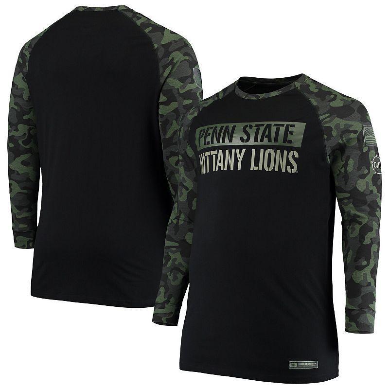 Mens Colosseum /Camo Penn State Nittany Lions OHT Military Appreciation Big & Tall Raglan Long Sleeve T-Shirt Product Image