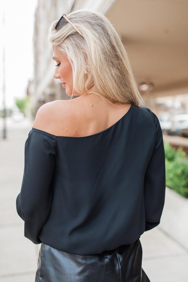 Casual Romance Black Off The Shoulder Top FINAL SALE Product Image